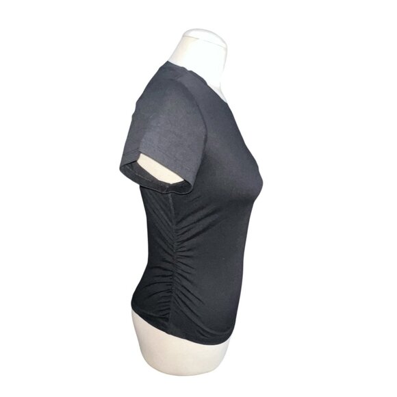 Champion Crewneck Short Sleeve Ruched Side Active Compression Top Sz Small Women - Picture 10 of 11